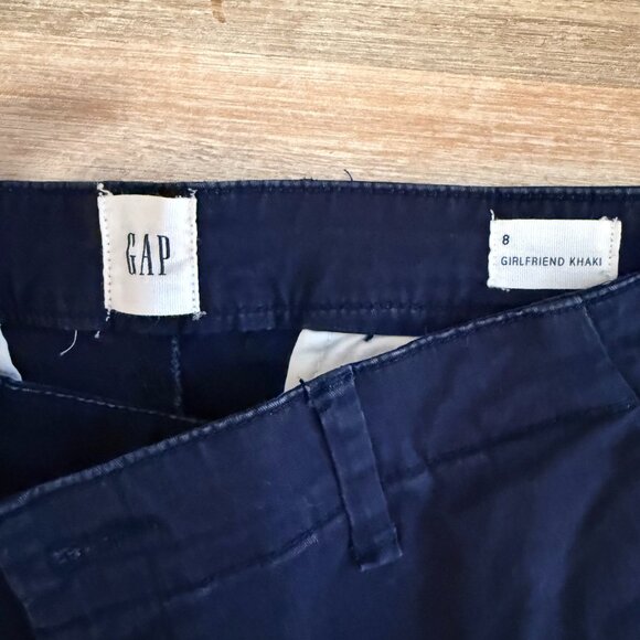 GAP Vintage Girlfriend Khaki Pants – Navy Blue – Size 8 - Picture 5 of 5